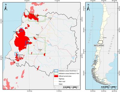 Suitability of band angle indices for burned area mapping in the Maule Region (Chile)